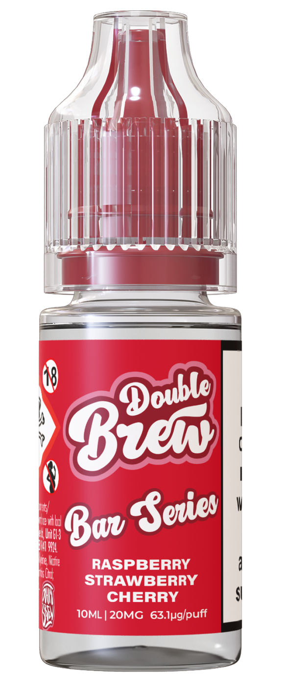 Double Brew - Bar Series - Raspberry Strawberry Cherry 10ml (Mix & Match 3 x £10)