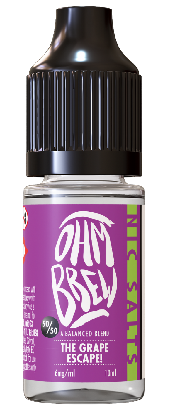 Ohm Brew - The Grape Escape Salt 10ml (Mix & Match 3 x £10)