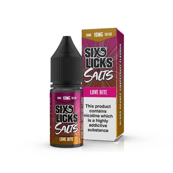 Six Licks - Nic Salt Love Bite 10ml